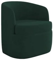 Poltrona Giratória Decorativa para Sala Dandara Z08 Veludo Verde - Mpo