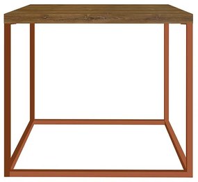 Mesa Lateral Cube Estilo Industrial Baixa - Vermont cobre