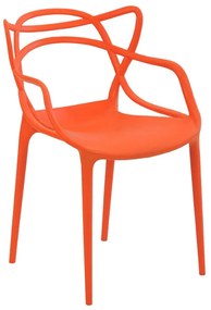 Cadeira Decorativa Sala e Cozinha Feliti (PP) Laranja G56 - Gran Belo