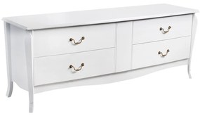 Aparador Buffet Clássico Duplo Bombê - 2m - Branco Provençal Kleiner