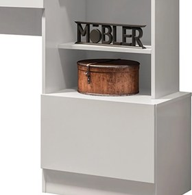 Escrivaninha Office Sara com Estante 149 cm Branco M04 - D'Rossi