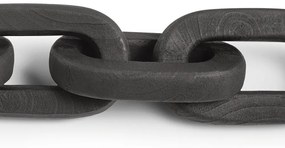 Enfeite Decorativo "Corrente Elo" em Poliresina Preto 8,5x52 cm - D'Rossi