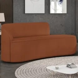 Sofá 2 Lugares Para Sala 140cm Orgânico Wendi Boucle Terracota I01  -
