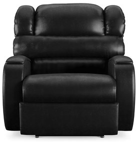Poltrona do Papai Sala de Cinema Reclinável Kylie Power Touch Massagem USB PU Preto Brilho G23