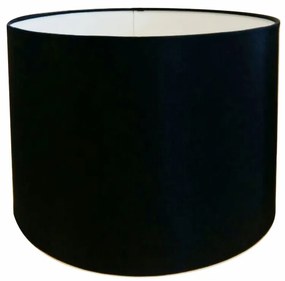 Cúpula em tecido cilíndrica abajur luminária cp-4099 40x25cm preto