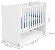 Berço Simples Para Colchão 130x60 Doce Sonho Branco - Qmovi