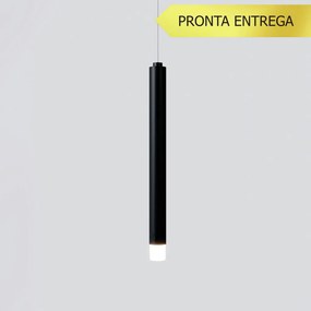 Pendente Tubo Ø2,9X30Cm Ponteira Acrílico 1Xled 5W - Qimporta Pd2315 (CHAMPANHE, 110v)