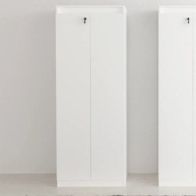 Armário Alto com Tranca para Escritório Home Office ME4151 MDP Branco G69 - Gran Belo