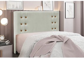 Cabeceira Cama Box Casal 140 cm Gênova Veludo S04 - D'Rossi - Prata