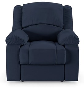 Poltrona do Papai Reclinável Sala de Cinema Madrid Power Touch USB PU Azul  G23