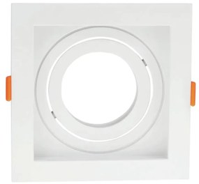 Spot De Embutir Conecta Quadrado Recuado 1Xe27 Par20 13X13X4,3Cm Abs B...