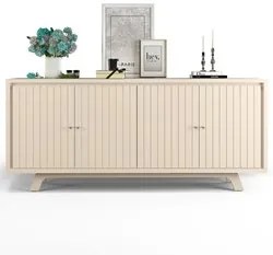 Balcão Buffet Aparador para Sala de Jantar Breeze D04 Creme - Mpozenat