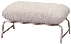 Puff Naos Bouclé Italy Base Aço Carbono Champagne - 77160 Sun House
