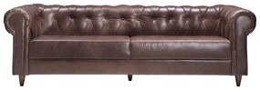 Sofá 2 Lugares Clássico 168cm Couro Marrom G28 - Gran Belo