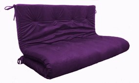 Colchonete Futon Dobravel Enrolavel 175X100X13Cm Luxo Orthovida (Roxo)