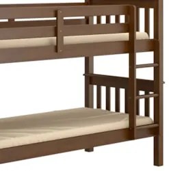 Beliche Solteiro Juvenil com Escada Móvel Bliss Z40 Castanho Acetinado