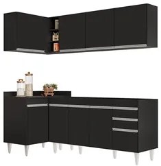 Armário de Cozinha Modulado de Canto Direito 4 Peças CP40 Balcão sem T
