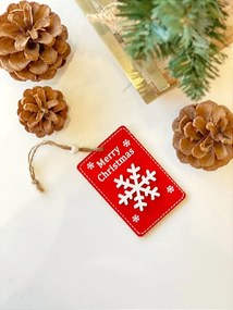 Tag Merry Christmas Floco de Neve