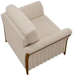 Kit 2 Poltronas Decorativas Sala de Estar 102cm Pés Madeira Roya Z32 L