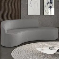 Sofá 4 Lugares Para Sala 220cm Orgânico Wendi Linho Grafite I01  - Mpo