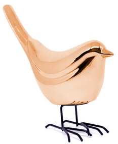 Pássaro Decorativo Em Cerâmica Rose 9x9x5 - D'Rossi