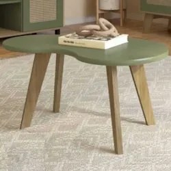 Mesa de Centro Orgânica 90cm Para Sala Cassia Menta A09 - Mpozenat
