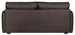 Sofá Living 2 Lugares Sala de Estar 180cm Virtus L07 Couro Marrom Café