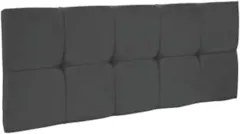 Cabeceira Casal Painel Cama Box 140cm Nina Suede Cinza - Ibiza