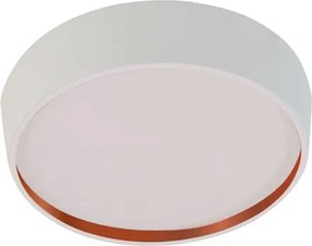 Plafon De Sobrepor Aluminio Redondo 54Cm Ravena - BRANCO COBRE
