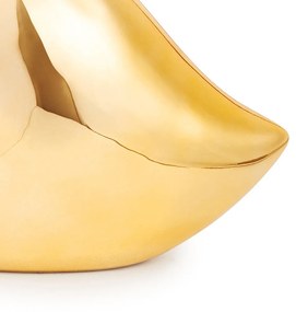 Enfeite Decorativo "Coracao" Dourado Em Ceramica  - D'Rossi