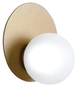 Arandela Ø15X12,5Cm Metal E Globo Ø10Cm 01Xg9 |Old Artisan Ar-5524 (ROSÊ FOSCO / COBRE BRILHO, FOSCO (BRANCO))