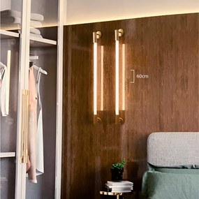 Arandela Slim Ponteira 06X130X7,5Cm 1Xt8 De 60 Ou 120Cm | Usina Design... (BT - Branco Texturizado)