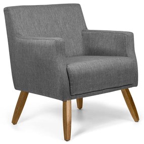 POLTRONA DIVA LINHO CINZA C-482 PES DE M