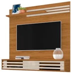Painel Bancada Suspensa Para TV Até 55 Pol. Frizz Sublime Naturale/Off