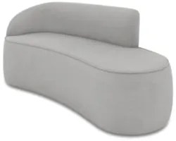 Sofá 3 Lugares Para Sala 180cm Orgânico Wendi Suede Cinza I01  - Mpoze