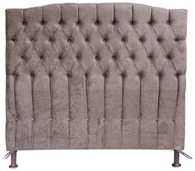 Cabeceira Cama Box Casal King 195cm Capitonê Sofia Suede Marrom - Sheep Estofados - Marrom