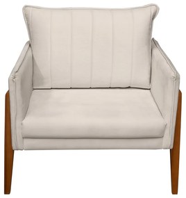 Poltrona Decorativa Milão Luxo Sala, de Estar, Quarto, Decoração - Maltak Decor - Bege