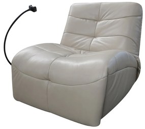 Poltrona Montello Glider Elétrico Reclinável com Porta Celular Superfície Couro Legítimo
