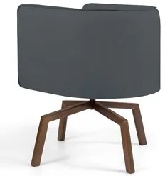 Kit 2 Poltronas Decorativas Base Ka Madeira Betina C-03 Corano Cinza -