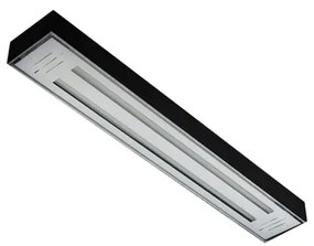 Plafon Sobrepor Aluminio Preto Valencia 65Cm
