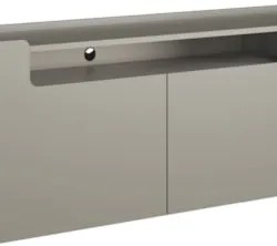Rack TV 85 Pol 260cm 4 Portas Lisas Blen Grigio/Dourado I06 - Mpozenat
