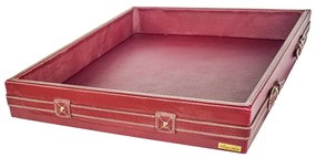 Bandeja Quadrada Amarillo 45x45 Couro Marsala Kleiner
