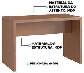 Banco Multiuso P/ Jardim Em Mdp Pés Em Chapa - Ceramic