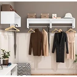 Kit 4 Nichos Cabideiros Suspensos Berlim Branco - Lumil Móveis