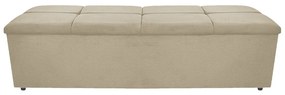 Calçadeira Munique 140 cm Casal Corano Bege - ADJ Decor