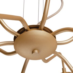 Pendente Carrossel Ø90X38Cm 10Xg9 / Metal E Globo Ø12Cm | Usina 16765/... (BT - Branco Texturizado, FOSCO)
