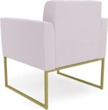 Namoradeira e Poltrona Industrial Dourado Ana Bouclé Rosê - Ibiza