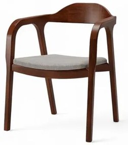 Cadeira Bugre Castanho Assento Tec Linho Bege - 76894 Sun House