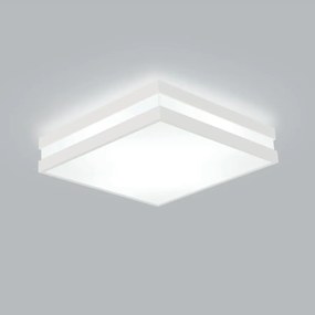 Plafon De Sobrepor Modular Quadrado 32X32Cm 03Xe27 Metal E Acrílico |... (BT - Branco Texturizado)