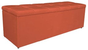 Calçadeira Estofada Manchester 140 cm Casal Suede Terracota - ADJ Decor